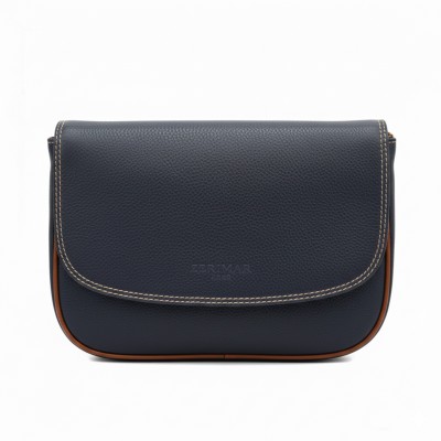 Leather crossbody bag 25x20x8 cm SHALE