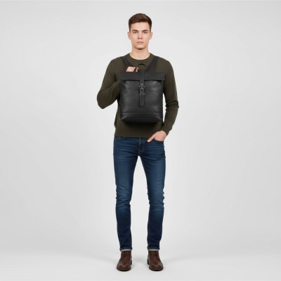 Natural leather backpack 30x27x9 cm ASPA