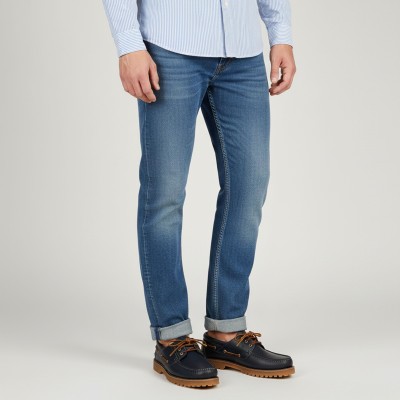 Leather boat shoes with laces model BIPO