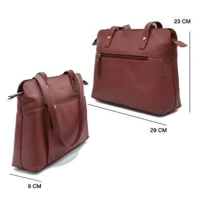 Leather shoulder bag 29x23x9 cm JUBA