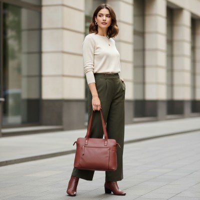 Leather shoulder bag 29x23x9 cm JUBA