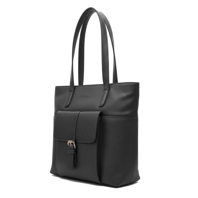 Leather shoulder bag 29x29x9 cm NYAMA