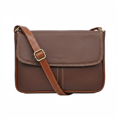 Leather crossbody bag 19x25x8 cm MECO