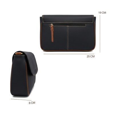 Leather crossbody bag 19x25x8 cm MECO