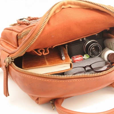 Natural leather backpack 28x22x8 cm MELI