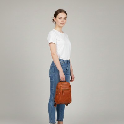 Natural leather backpack 28x22x8 cm MELI