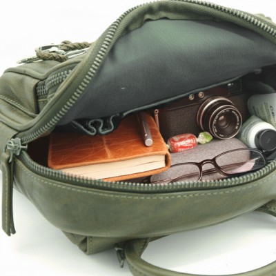 Natural leather backpack 28x22x8 cm MELI