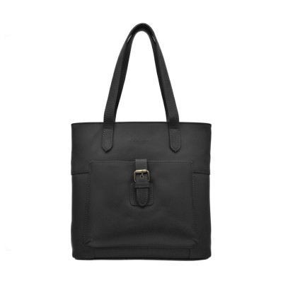 Leather handbag with double handles 26x26x9 cm DEAN