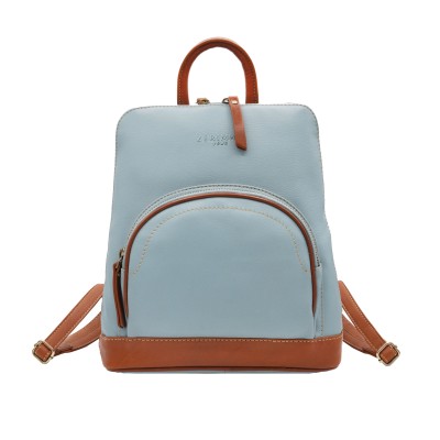 Natural leather backpack 27x25x9 cm EYES