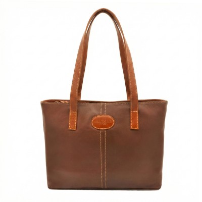 Leather shoulder bag 25x32x11 cm BAGO