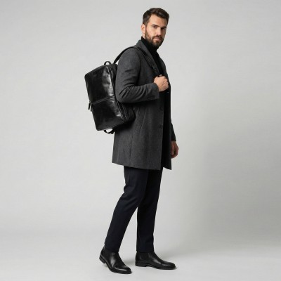 Natural leather backpack 45x31x14 cm PLUS