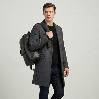 Natural leather backpack 38x28x11 cm BLOKE