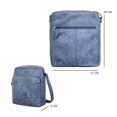 Leather shoulder bag NAGIB 30x25x9 cm