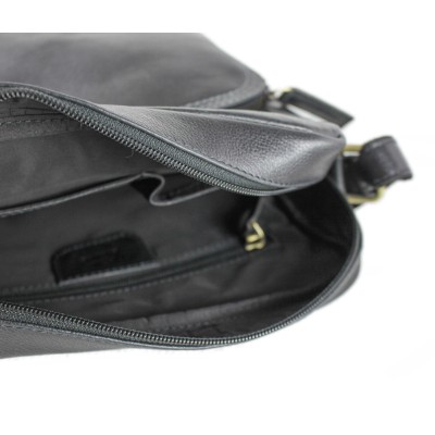Leather shoulder bag NAGIB 30x25x9 cm