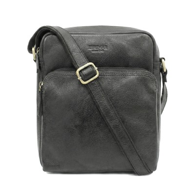 Leather shoulder bag NAGIB 30x25x9 cm