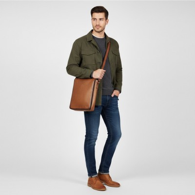 Leather shoulder bag 35x25x7 cm OCEAN&APACHE