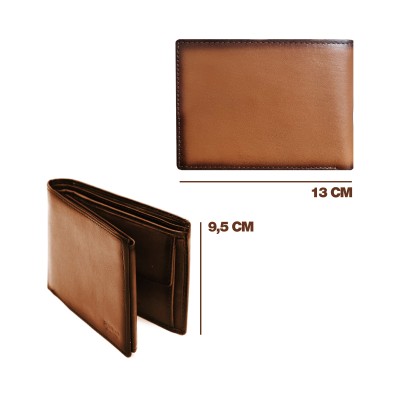 Leather wallet 9,5x13 cm - OCEAN&APACHE