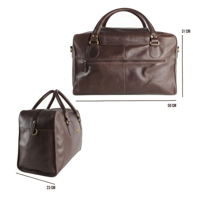 Travel leather bag 50x31x23 cm MONDO