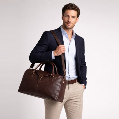 Travel leather bag 50x31x23 cm MONDO