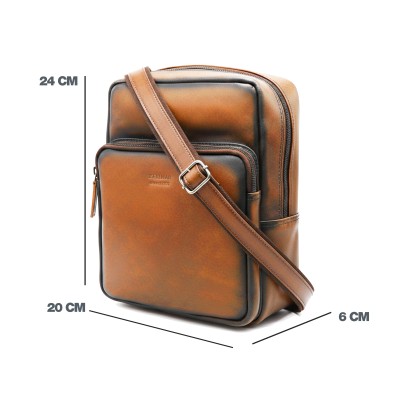 Leather shoulder bag 24x20x6 cm OCEAN&APACHE