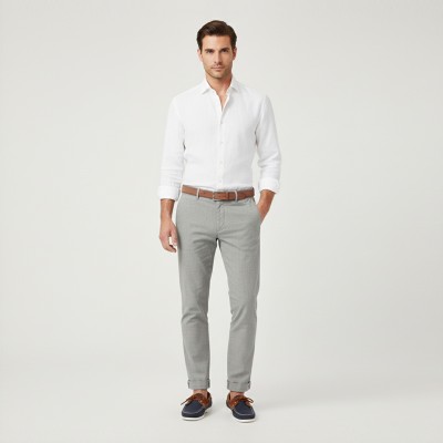 Leather boat shoes with laces model TIRRENO