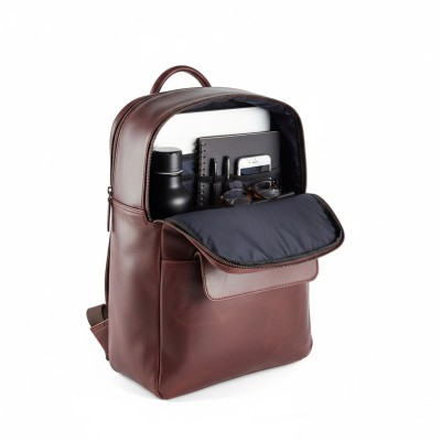 Natural leather backpack 38x28x11 cm BLOKE