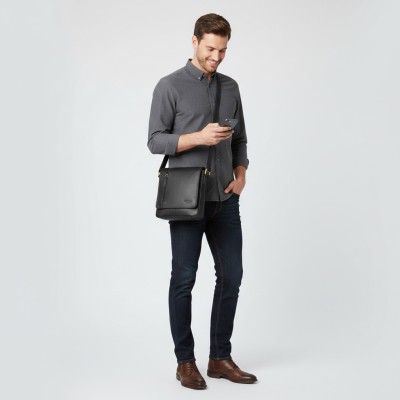 Leather shoulder bag LOSABE 22x20x5 cm