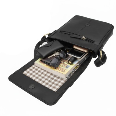 Leather shoulder bag LOSABE 22x20x5 cm