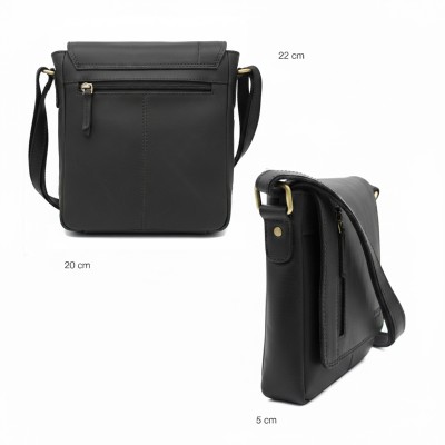 Leather shoulder bag LOSABE 22x20x5 cm