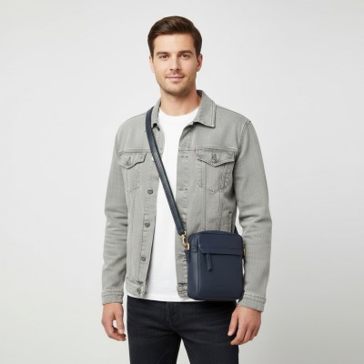 Leather shoulder bag GHOST 20x16x5,5 cm