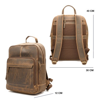Natural leather backpack 30x40x12 cm MERCO