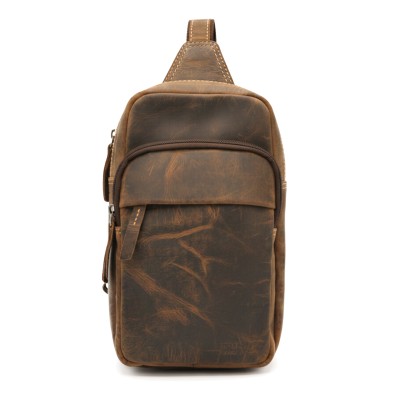 Leather shoulder bag DUNN 25x14x7 cm