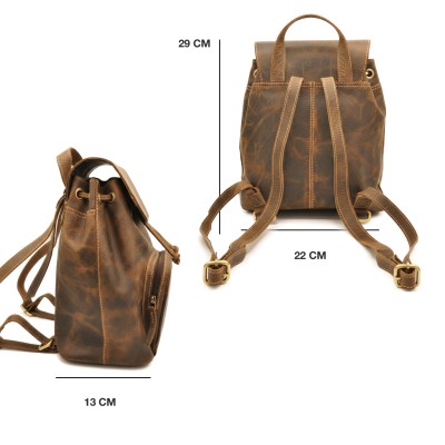 Natural leather backpack  29x22x13 cm COTET