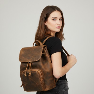 Natural leather backpack  29x22x13 cm COTET
