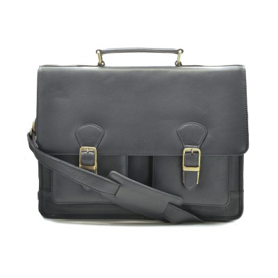 Leather briefcase 41x31x17 cm BIGGER