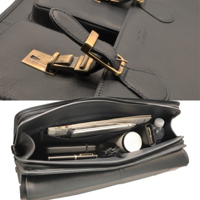 Leather briefcase 41x31x17 cm BIGGER
