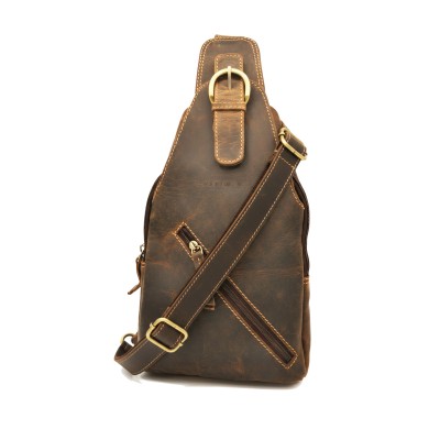 Leather shoulder bag ROTE 29x18x5 cm