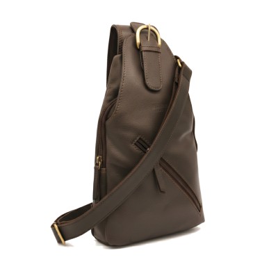 Leather shoulder bag ROTE 29x18x5 cm