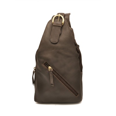 Leather shoulder bag ROTE 29x18x5 cm