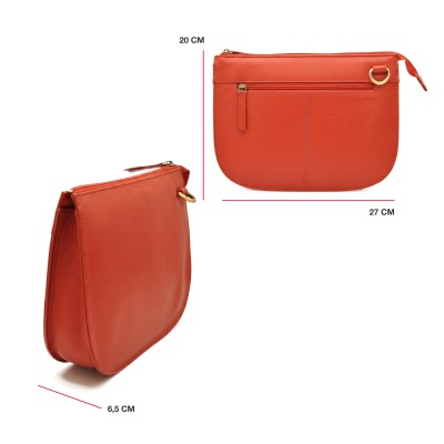 Leather crossbody bag 27x20x6,5 cm LATERI