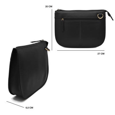 Leather crossbody bag 27x20x6,5 cm LATERI