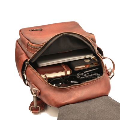 Natural leather backpack 28x23x13 cm NORAK