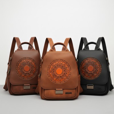 Natural leather backpack 28x23x13 cm NORAK