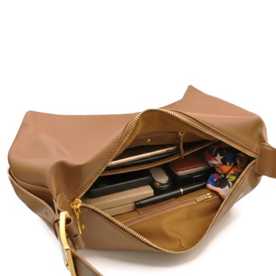 Leather shoulder bag 35x21x14 cm HELBO