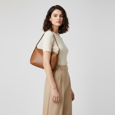 Leather shoulder bag 35x21x14 cm HELBO