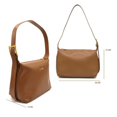 Leather shoulder bag 35x21x14 cm HELBO