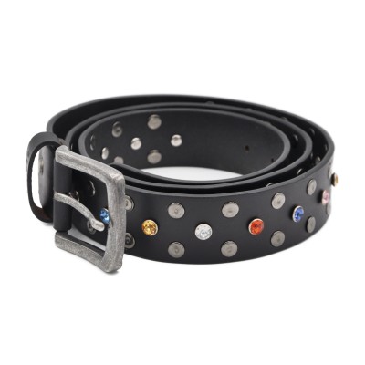 Leather belt with studs 39 mm GEM