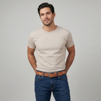 Leather belt 38 mm CUARZO model