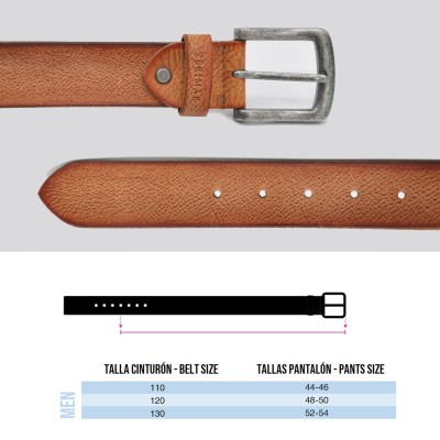 Leather belt 38 mm CUARZO model