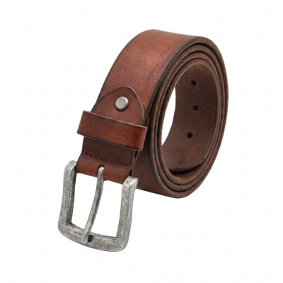 Engraved leather belt EAGLE 39 mm